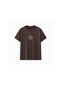 Brown Cheetah Star Baby Tee