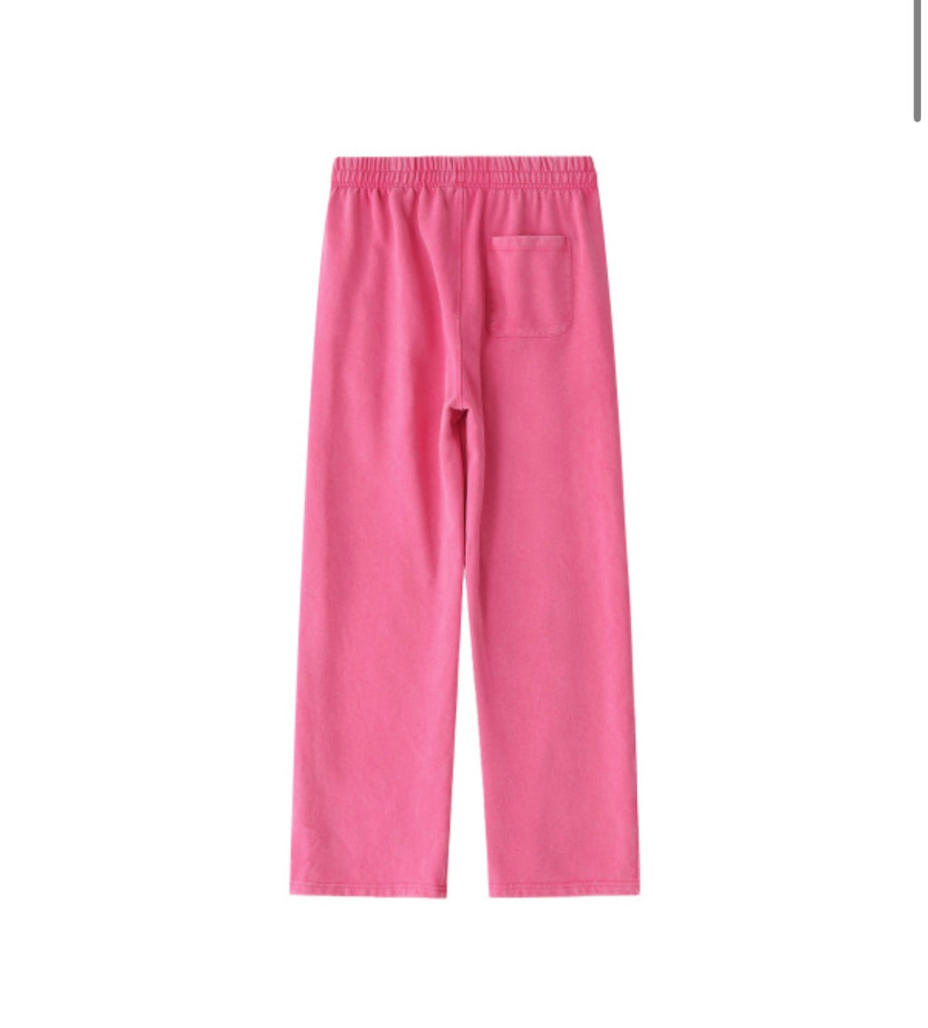 Pink Straight Leg Sweatpants