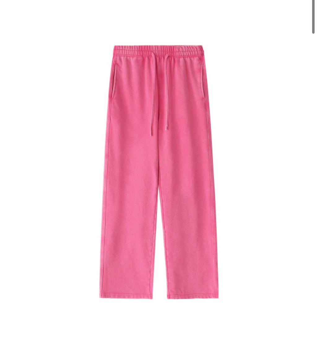 Pink Straight Leg Sweatpants